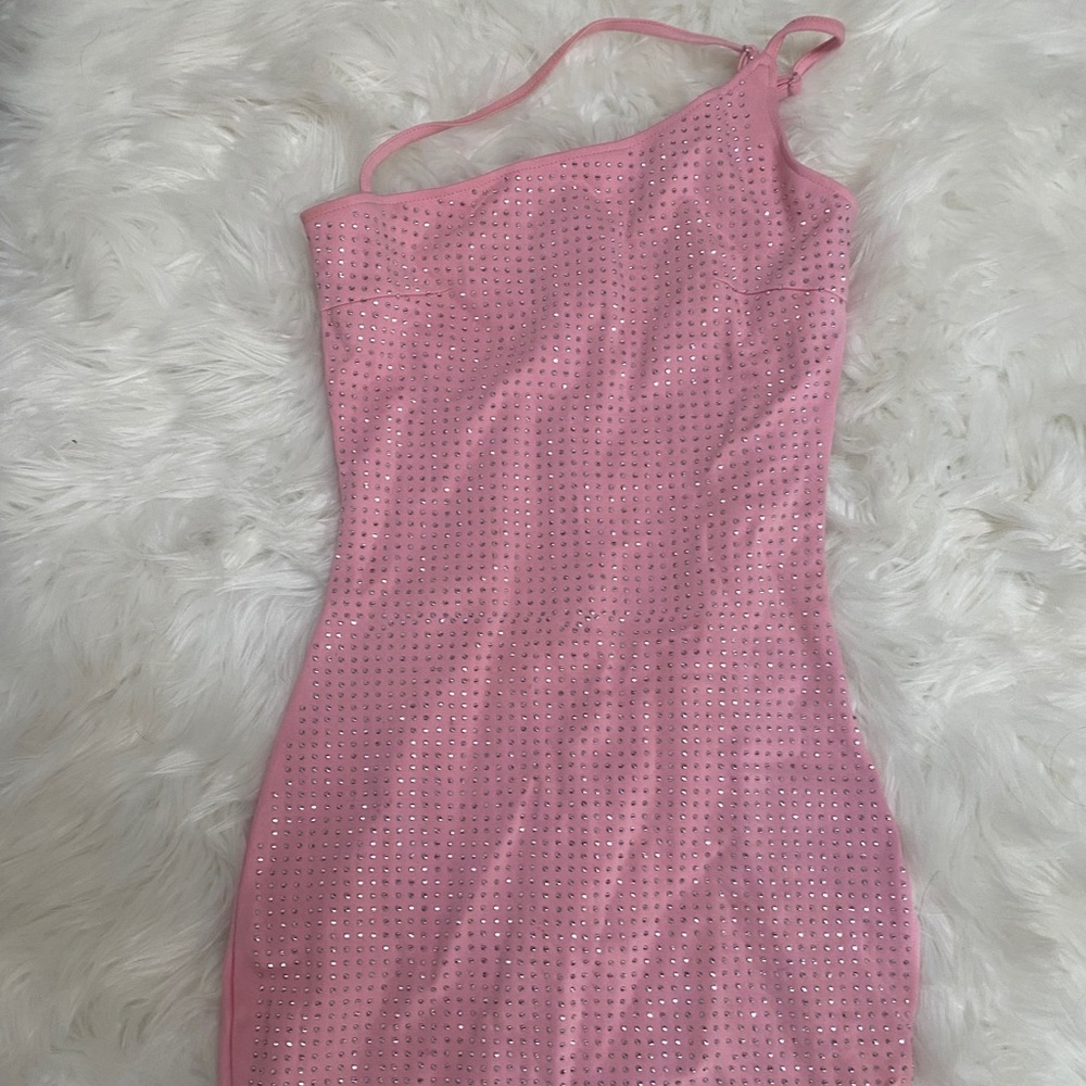 PINK BLINGED OUT DRESS